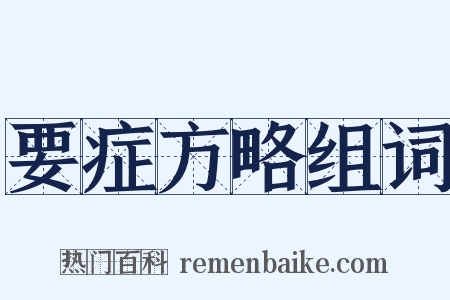 要症方略组词是什么意思的图片